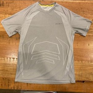 Grey Eddie Bauer free vent athletic tee shirt